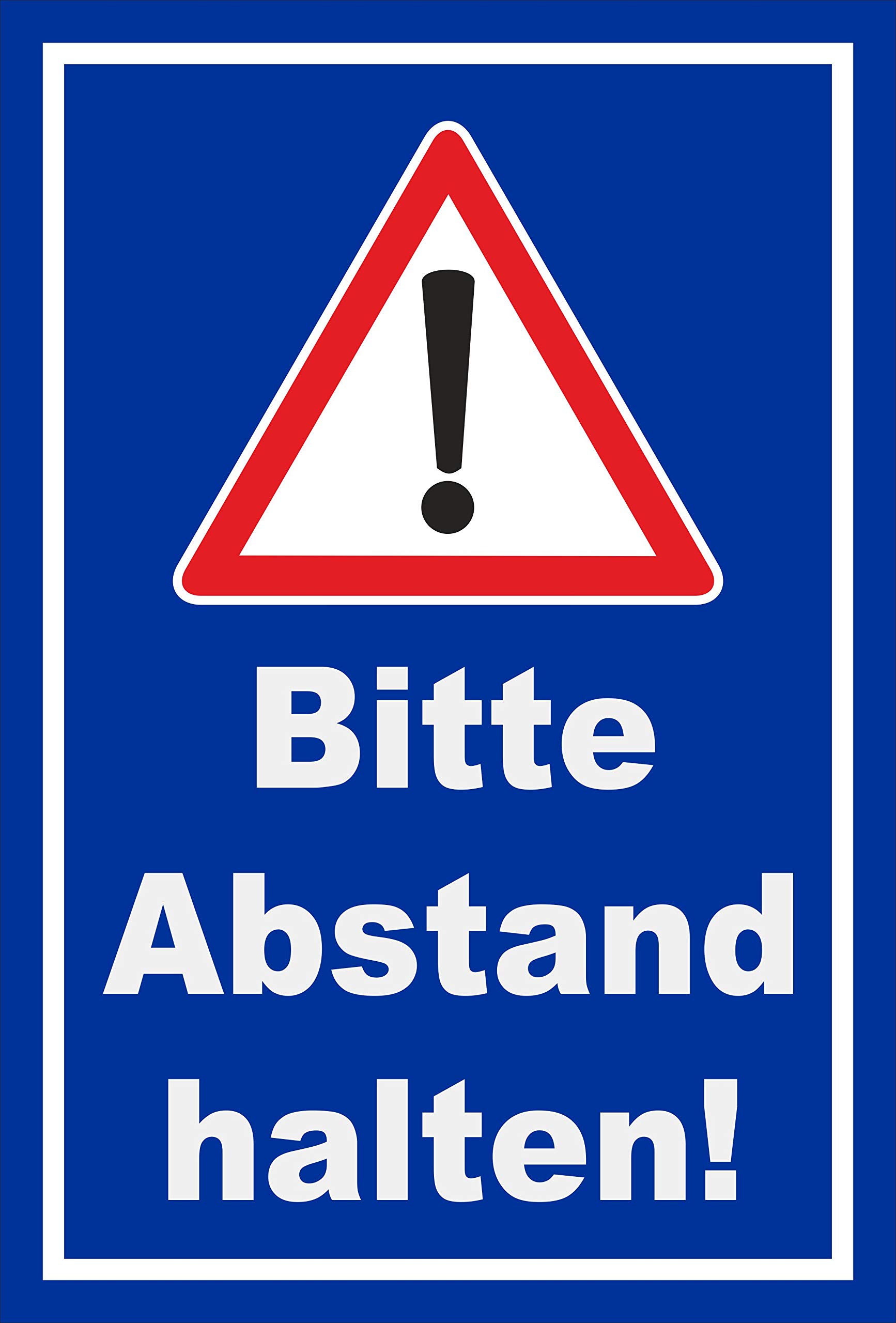 Hinweisschild Abstand Halten! | Wandtasie