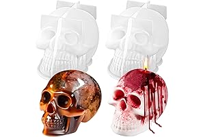 3D Skull Resin Molds, Silicone Skull Candle Molds Set