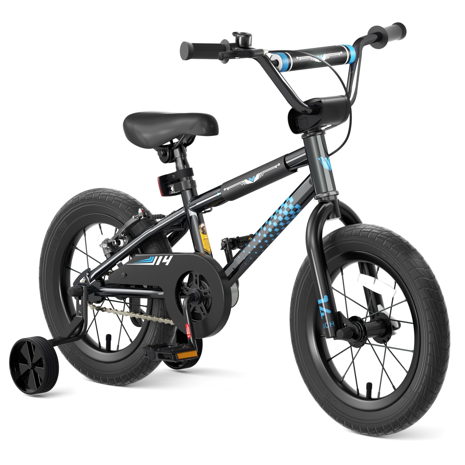 BMX Toddler Bike with Training Wheels 12/14/16 Inch Kids Bicycle Boys Girls Age 3-8 Durable Steel Frame Adjustable Seat Coaster Brake Bicicleta para Niños