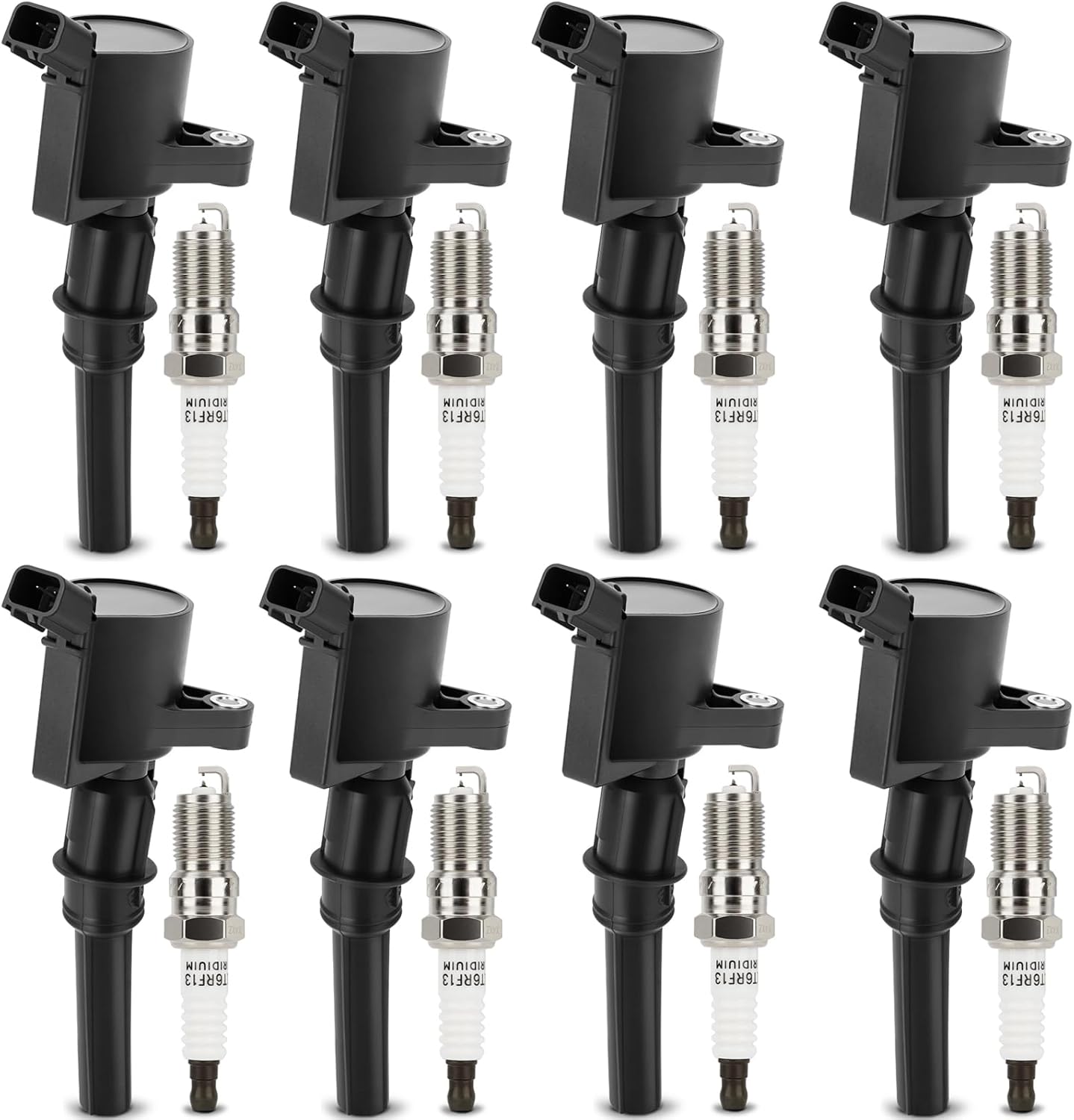 DG508 Ignition Coil SP479 Double Iridium Spark Plug for Ford F150 F250 F350 E150 E250 E350 Expedition Mustang Lincoln Mercury 4.6L 5.4L Replaces#DG491 FD503 DG457 DG472 C1454 C1417 FD503 1L2U12029AA