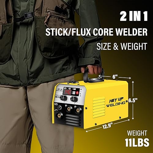 Miniatura 5 de HEY UP Soldador MIG, 140Amp 2 EN 1 Soldador de núcleo de fundente con alambre de flujo de 2 libras, máquina de soldadura de doble voltaje de 110