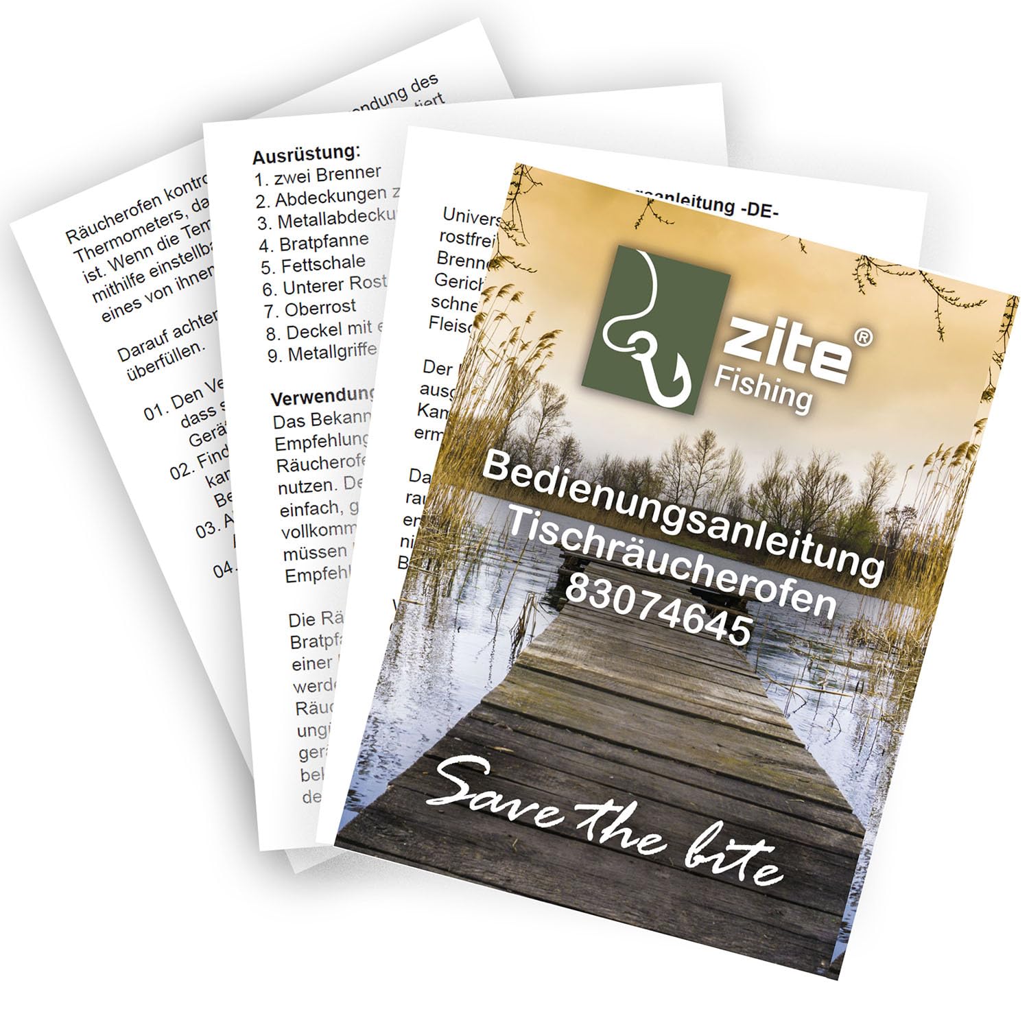 Zite Fishing stołowy piec wędzarniczy – wędzarnia z termometrem – ryby i więcej grillowania i wędzenia – akcesoria wędkarskie i kempingowe – steamer ze stali nierdzewnej