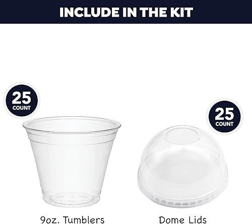 Miniatura 2 de Party Essentials Vasos desechables de 9 onzas para fiestas de bebidas frías, cócteles, vino, parfait, frutas, helado, magdalenas, yogur, batidos,