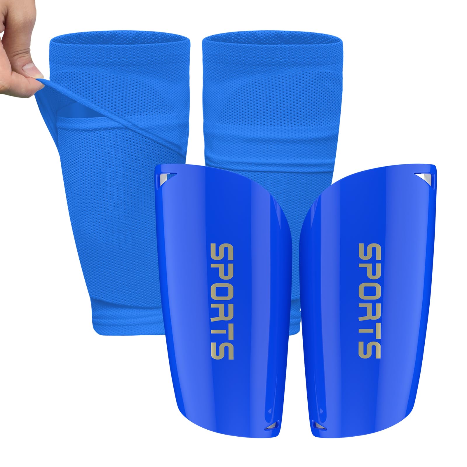 ATHCISE Shin Pads for Kids Teens with Sleeves Slip in Shin Pads for 3-15 Years Boys Girls Kids Teens