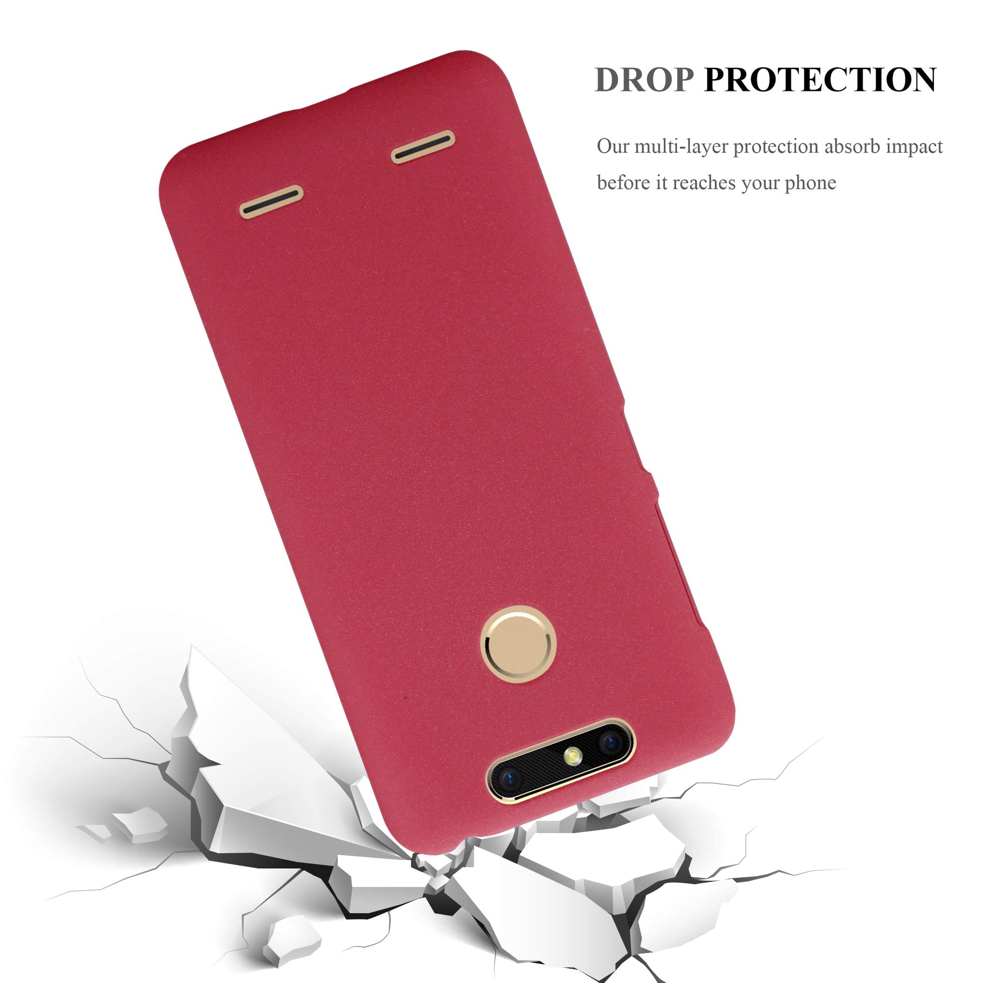 Cadorabo Custodia per ZTE Blade V8 MINI in FROST ROSSO