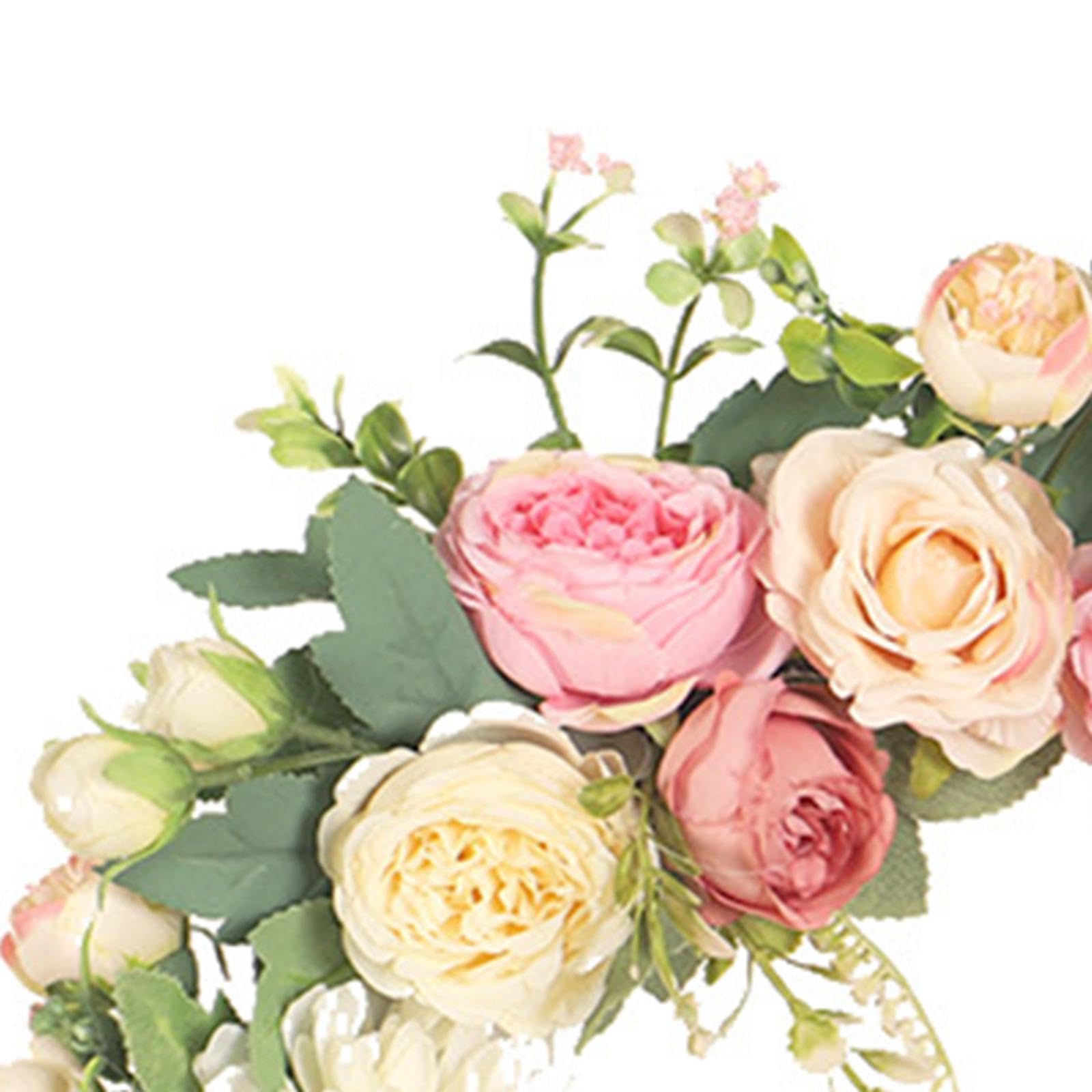 Ghirlanda Rotonda di Fiori Artificiali Realistici da 40 Cm