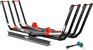 Young 200 lbs Ebike Racks with Ramp for Tow Hitch with 2 Arms, Tire Clamp 2 Bike Rack Hitch for Car SUV RV Truck Trailer, Scratch Free, Fit up to 5 Inch Fat Tire, 2" Receiver