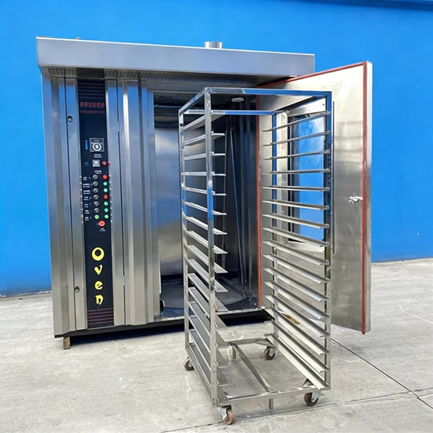 Electric Convection Oven with Industrial 32 Tray, High Capacity, Rotating Hot Air, Fast Cooking for Pizza, Pies, Pastries, for Bakery, Restaurant Kitchen, and Commercial Kitchen