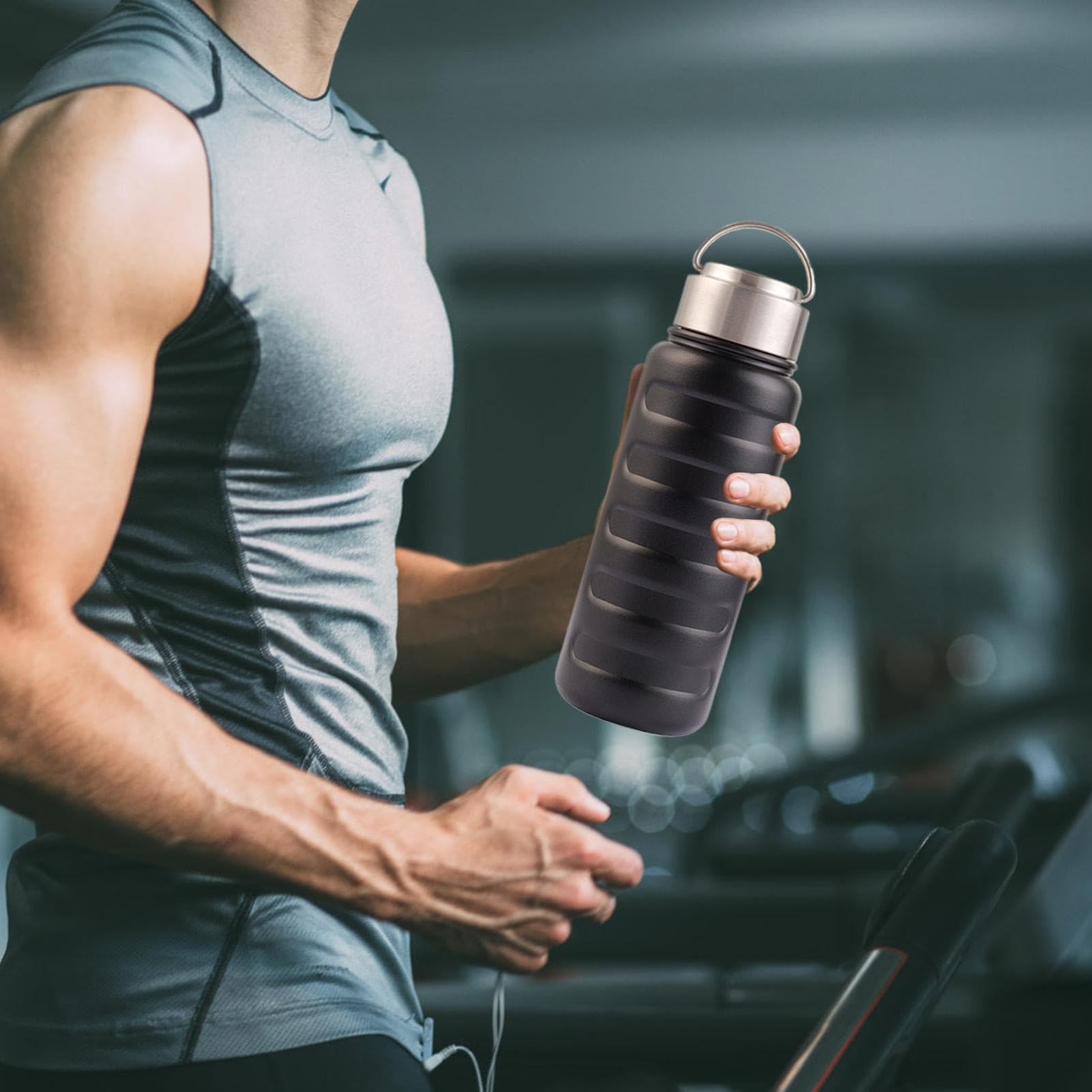 Borraccia termica in acciaio inox, da 963,9 g, portatile, per bevande calde, ideale per escursioni, palestra, viaggi, campeggio, ciclismo e sport all'aria aperta