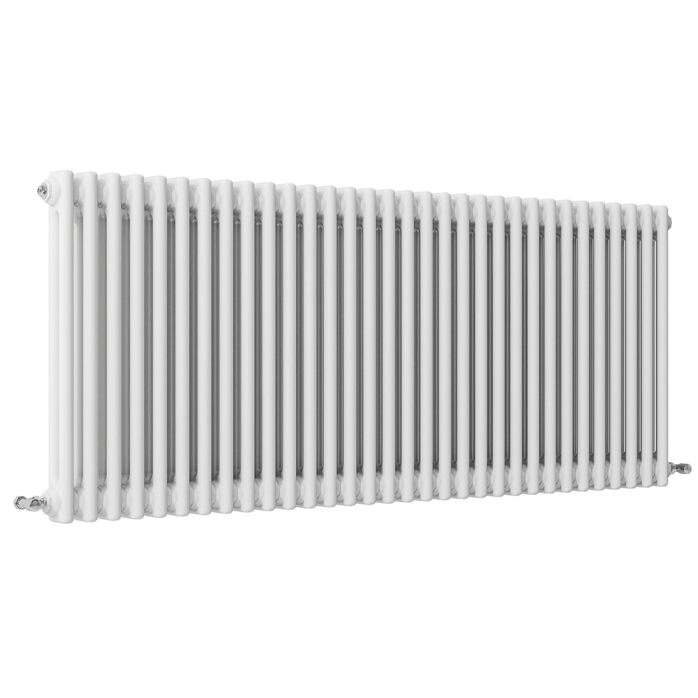 SLINE SANITARY Traditional 2 Column Cast Iron Style Radiator Horizontal White 600x1460mm