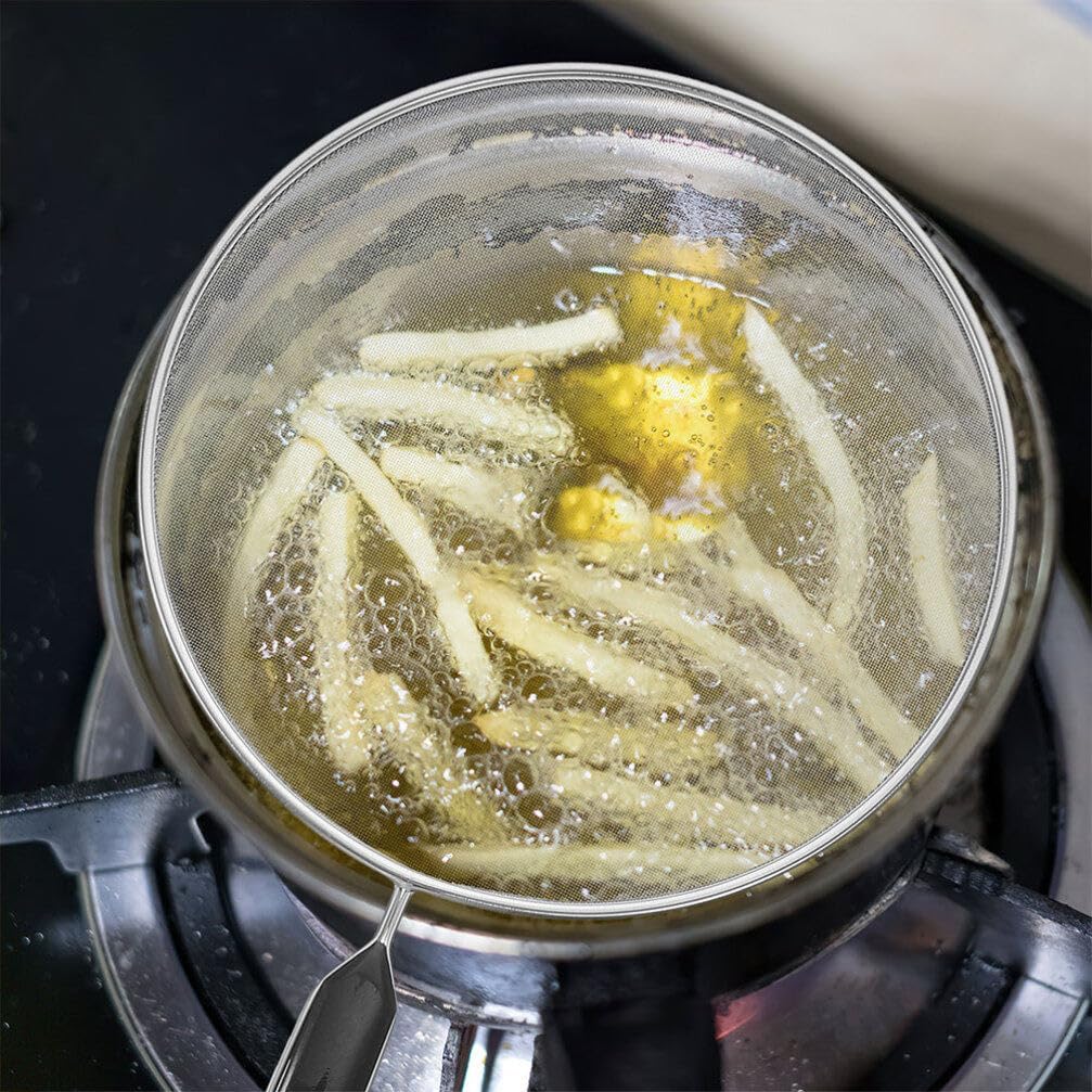 HEMOTON Oil-proof Mesh Pot Lid Kitchen Oil Splatter Screen Cooking Filter Strainer Odor Absorbing Splatter Screen