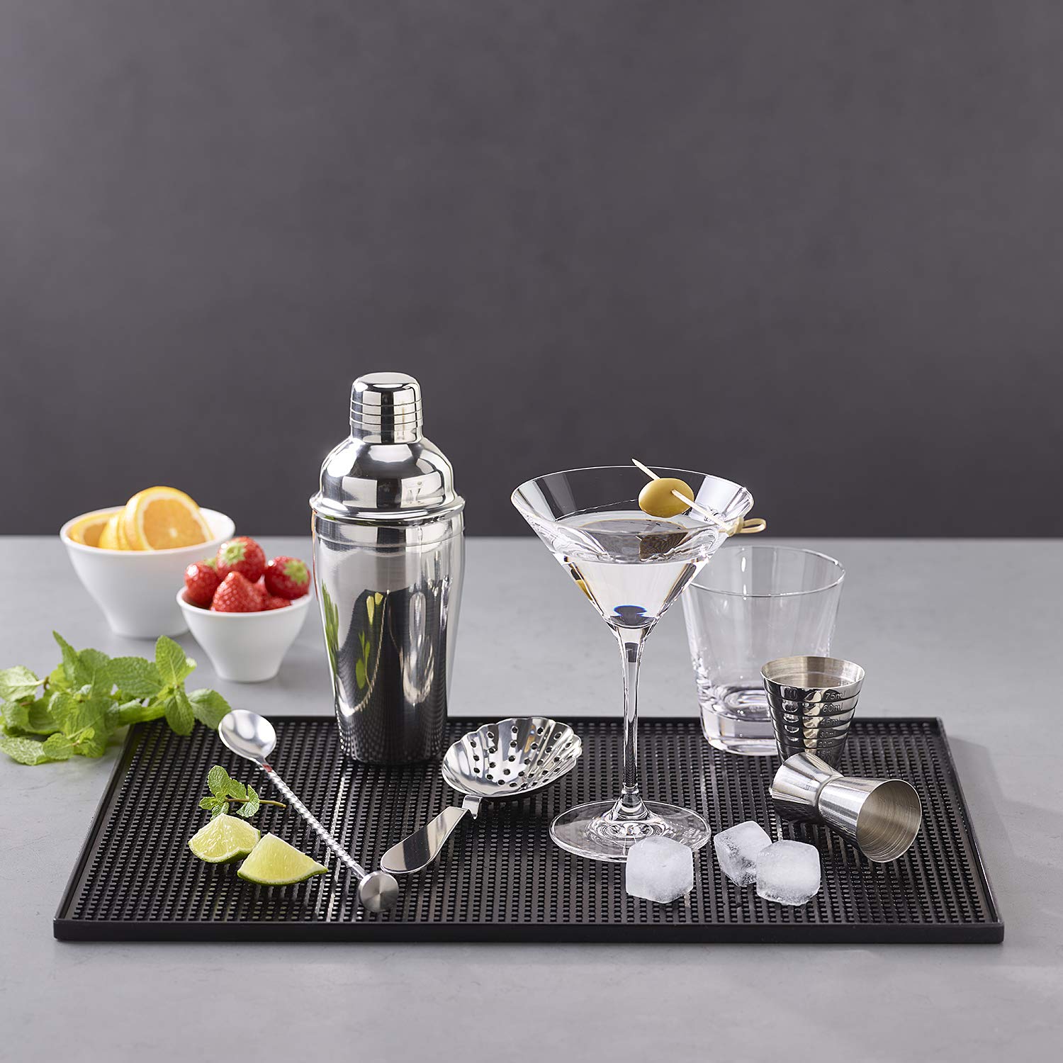 Set 4 Tappetini Bar Antiscivolo In PVC – 45x30 + 60x10 Cm, Per Bicchieri E Scolapiatti, Ideali Per Bar E Cucina