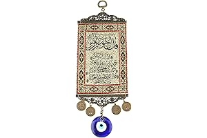Turkish Blue Evil Eye Hanging Wall Decor for Protection and Good Luck