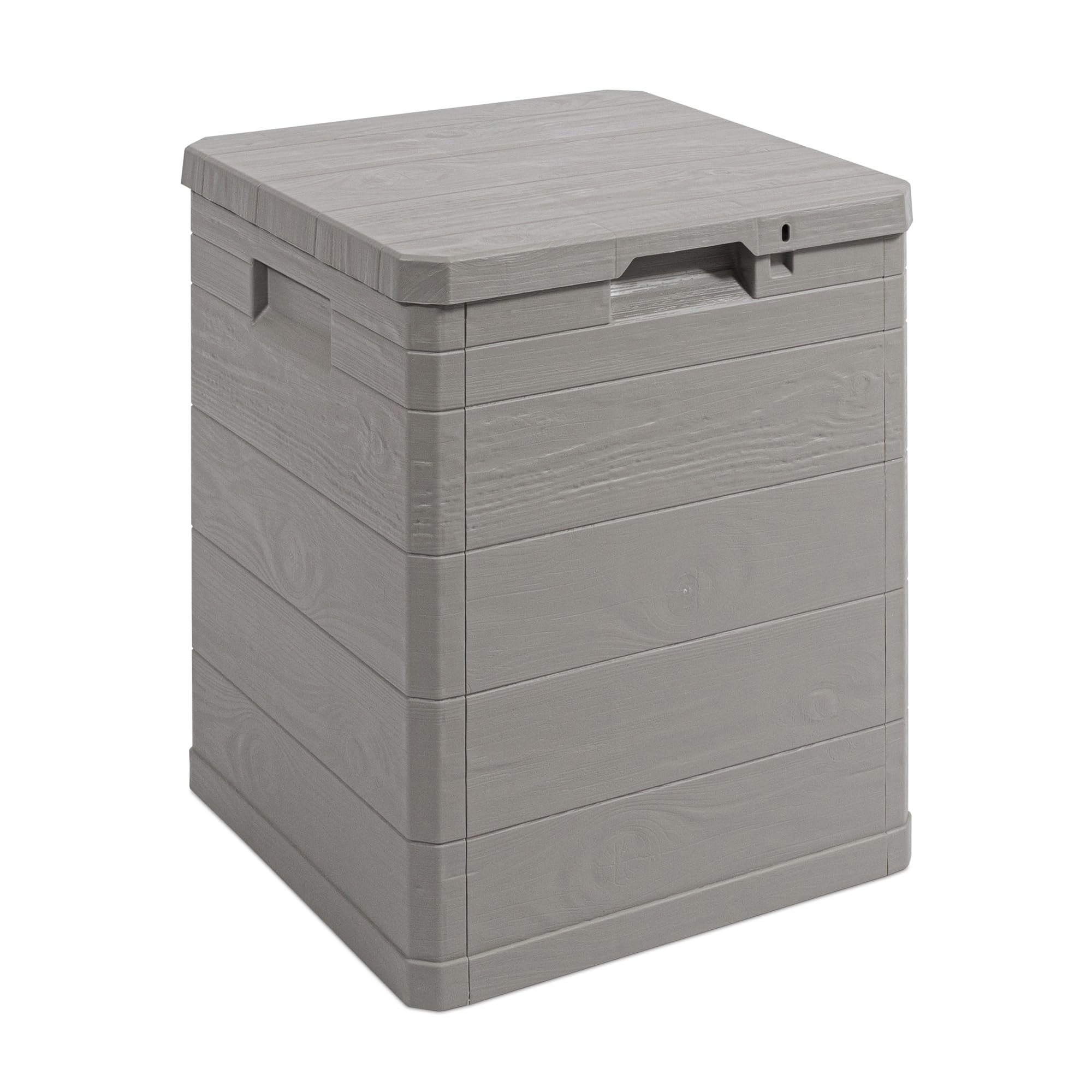 Toomax Baúl Woody's 90L de plástico para Exteriores 173 Gris Tórtola