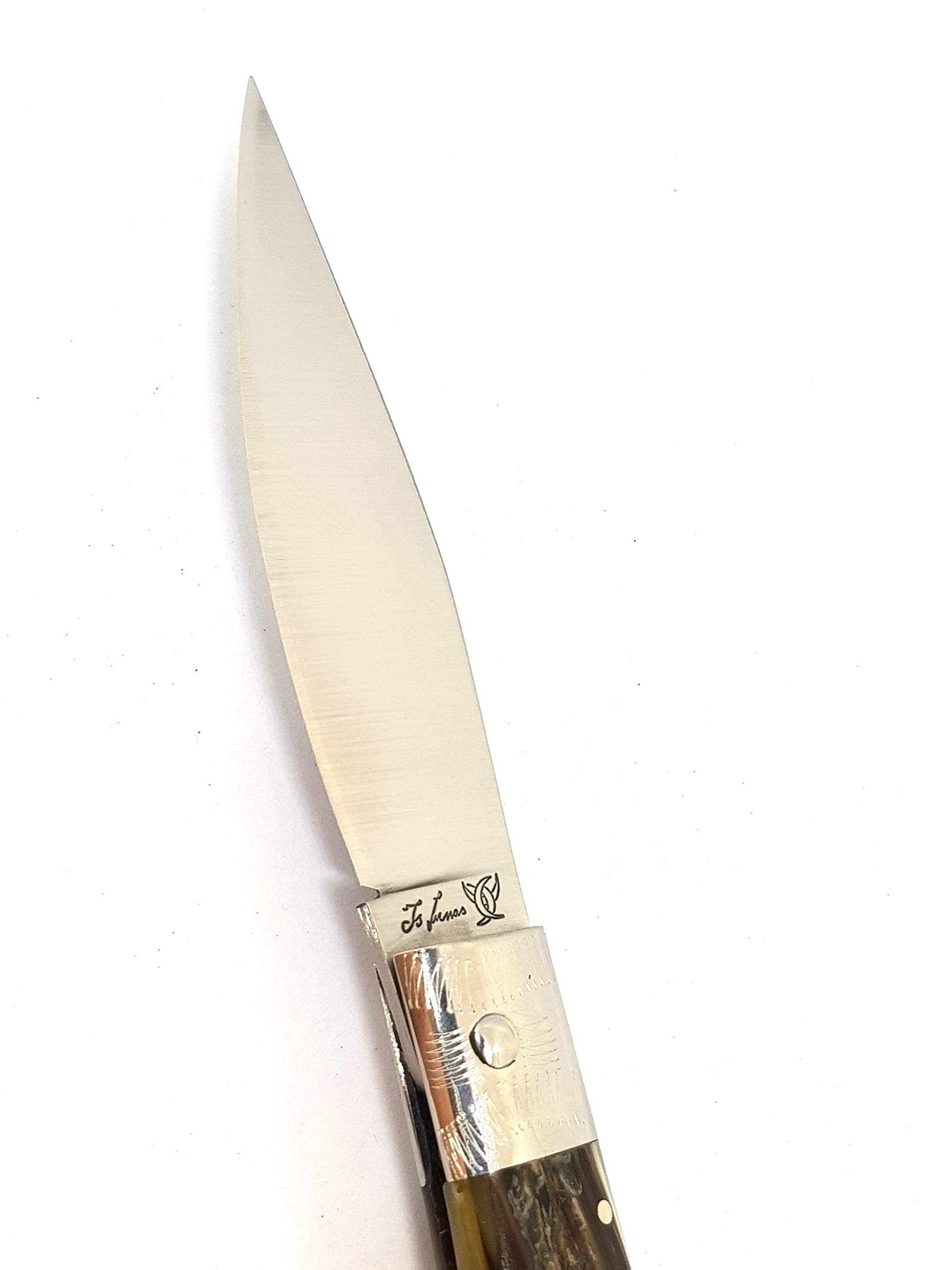 is lunas Coltello da Caccia SARDO PATTADA Tascabile Manico in Corno Sardegna Collezione