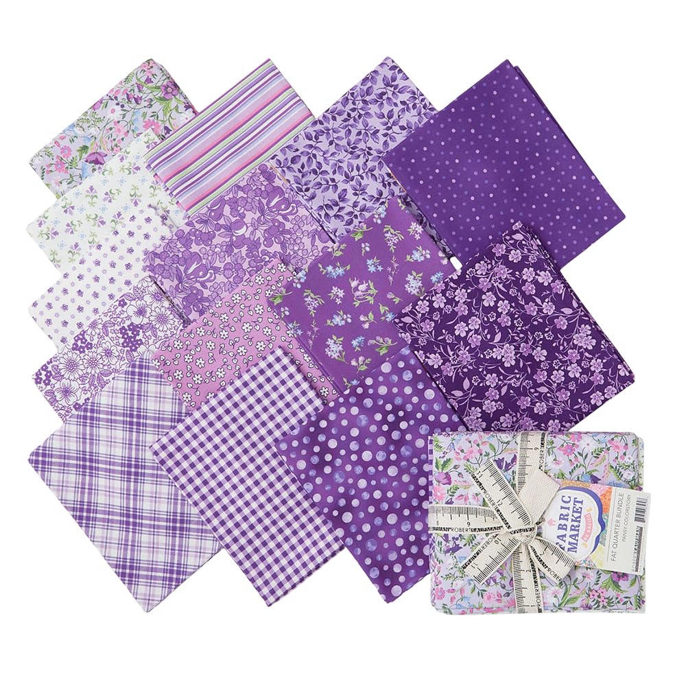 Flowerhouse Fabric Market Pansy 14 Fat Quarters Robert Kaufman Fabrics FQ-2387-14