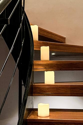 Miniatura 5 de GenSwin Velas impermeables sin llama para exteriores, funcionan con pilas y temporizador remoto, velas LED parpadeantes para interiores y