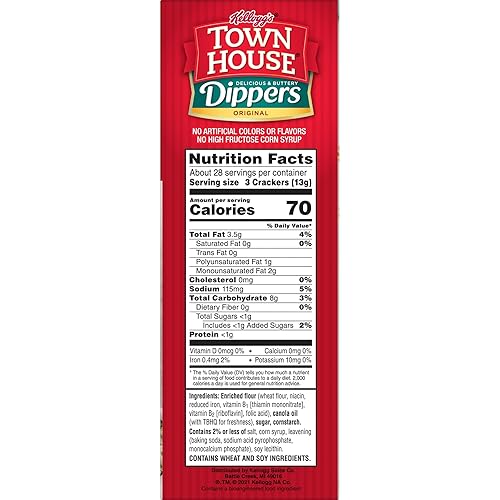 Miniatura 9 de Town House Dippers - Galletas horneadas, aperitivos de fiesta, deliciosos y mantecosos, original, caja de 13 onzas (1 caja)