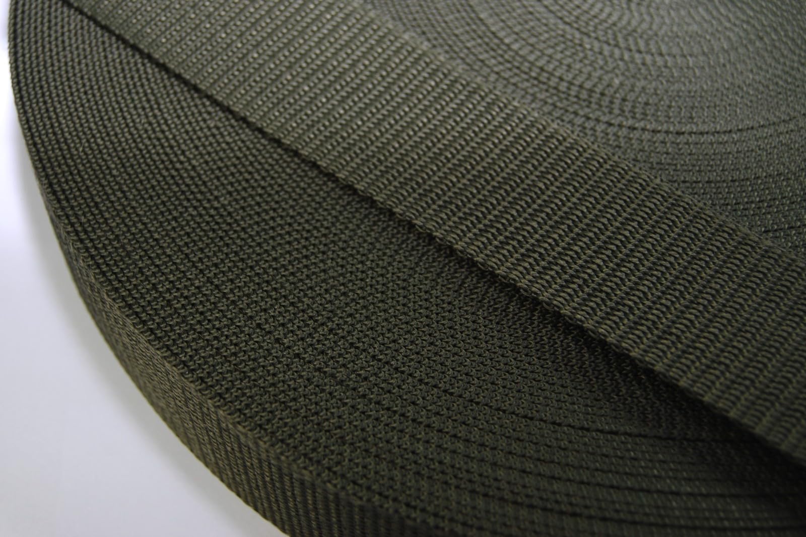 celloexpress Polypropylene Webbing Strapping - Strap Tape Bag Tote Handle - Olive Green 25mm (1 inch), 5m (500cm) โ image 1