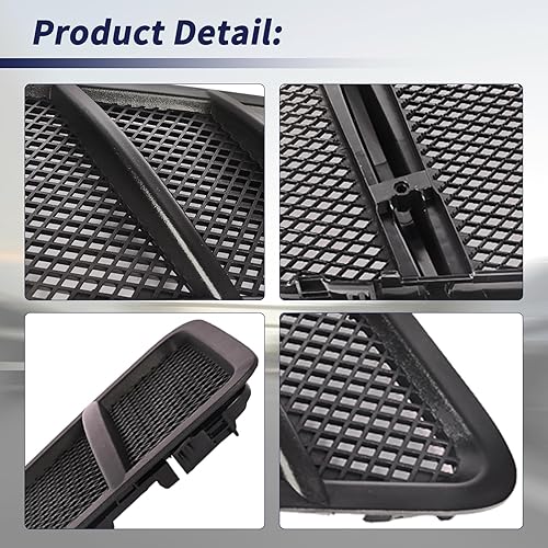 Miniatura 4 de Cubierta de rejilla de ventilación delantera izquierda y derecha compatible con Mercedes Benz W166 GL350 GL450 GL63 AMG ML350 ML550 ML63 AMG