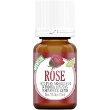 Healing Solutions 10ml Rose Essential Oil Aromatherapy Oil for Skin & Diffusers 0.33 fl oz