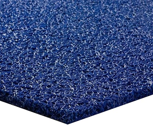 American Floor Mats Alfombrilla de malla de vinilo resistente para entrada, color rojo, 3 x 6 pies, sin respaldobordes, drenable