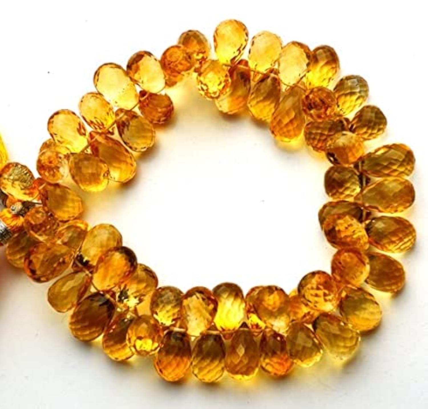 Citrine naturelle briolette pour fabriquer un cadeau unique