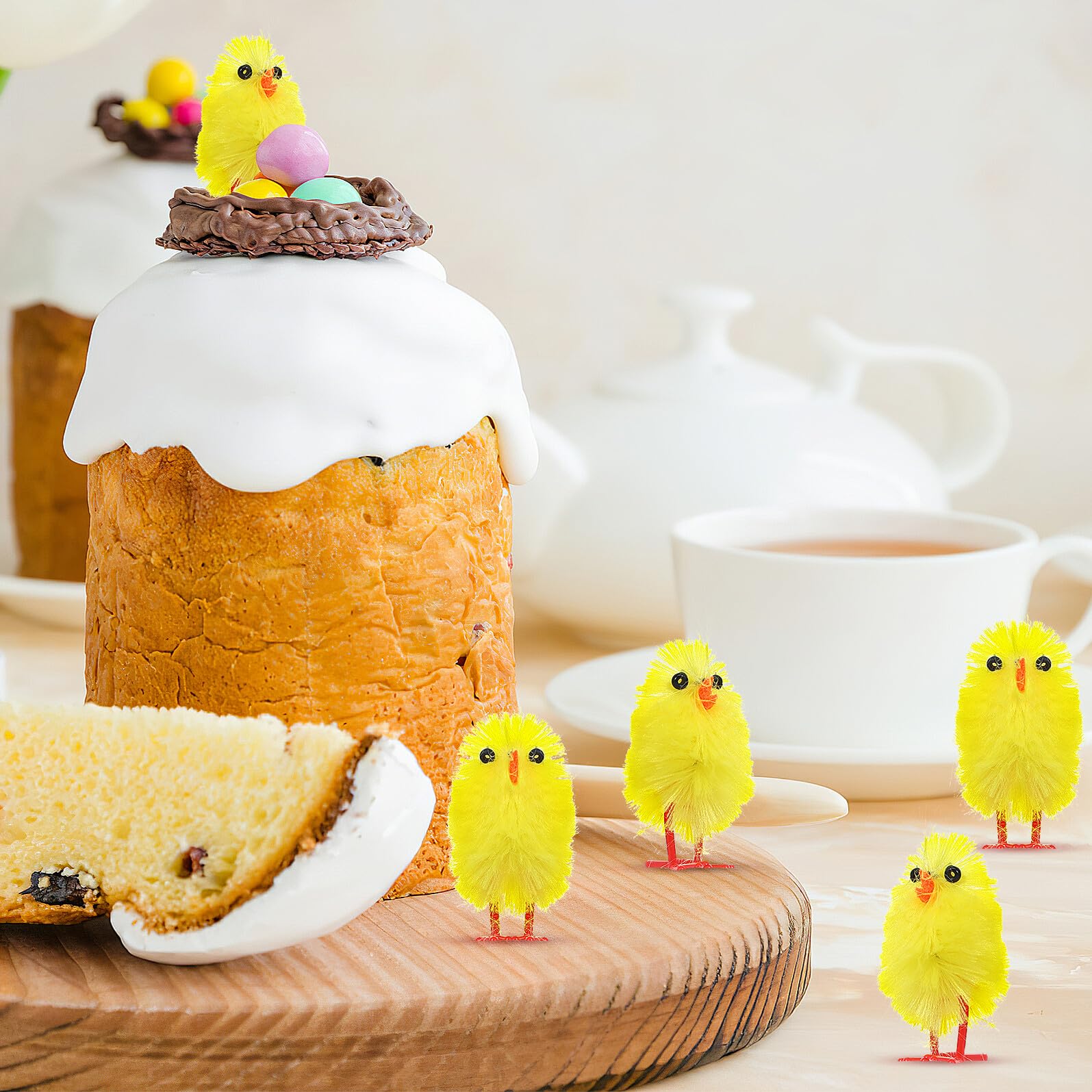 Sosoport 60pezzi Pollo Pasquale Simulato Decorazioni Per Feste Primavera Articoli Per Feste Per Decorar Casa Scrivania