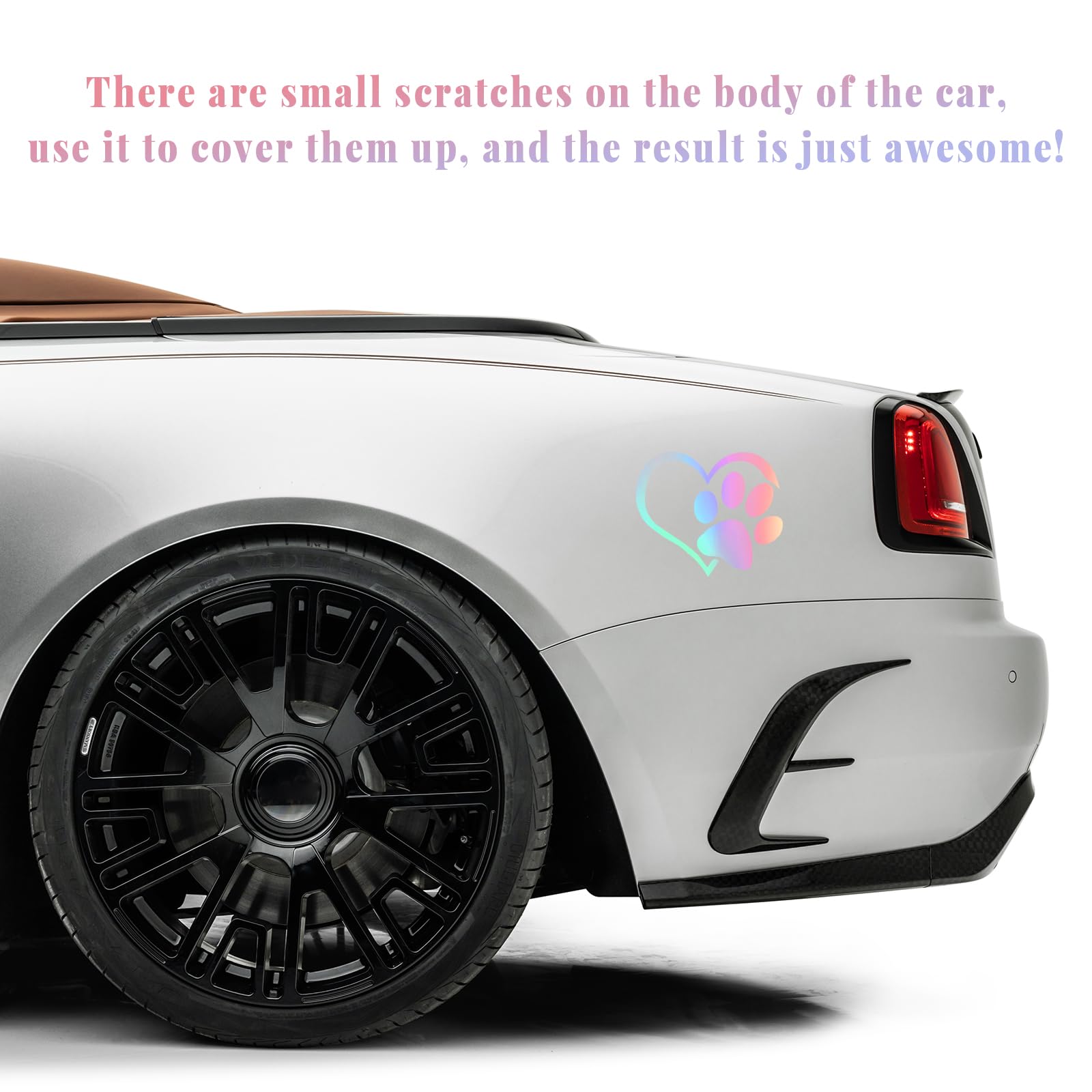 Naklejka samochodowa z nadrukiem łapy psa, 10 x 10 cm, naklejka na samochód z miłością, serce, psia łapa, wodoodporna, uroczy szczeniak, łapa, naklejka na automatyczne okno, zderzak, laptopy