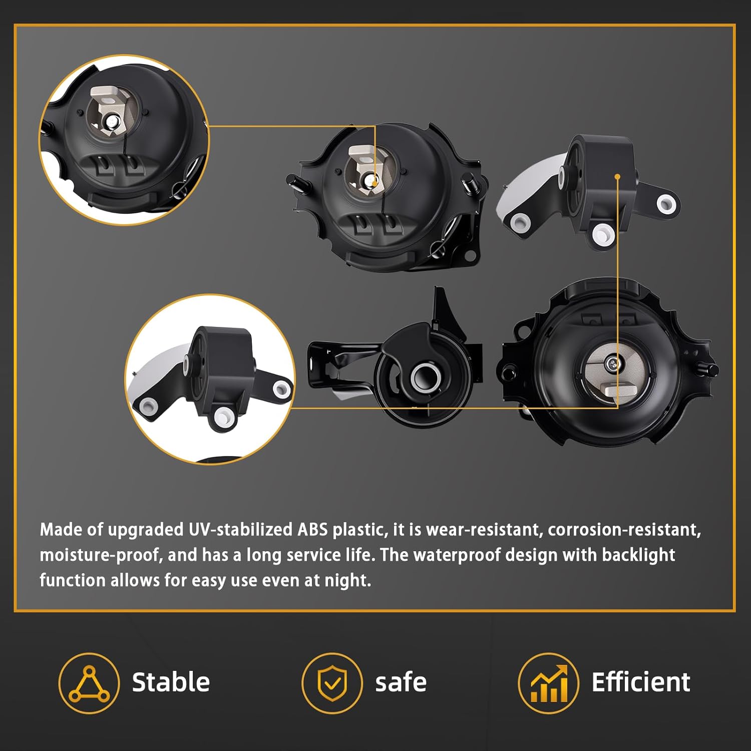 4Pcs Engine Motor & Automatic Transmission Mount Set for 2009-2015 Honda Pilot 3.5L, Front Right Rear & Trans Mounts, Replaces A65078 A4555 A65077 A65015 50830-SZA-A02