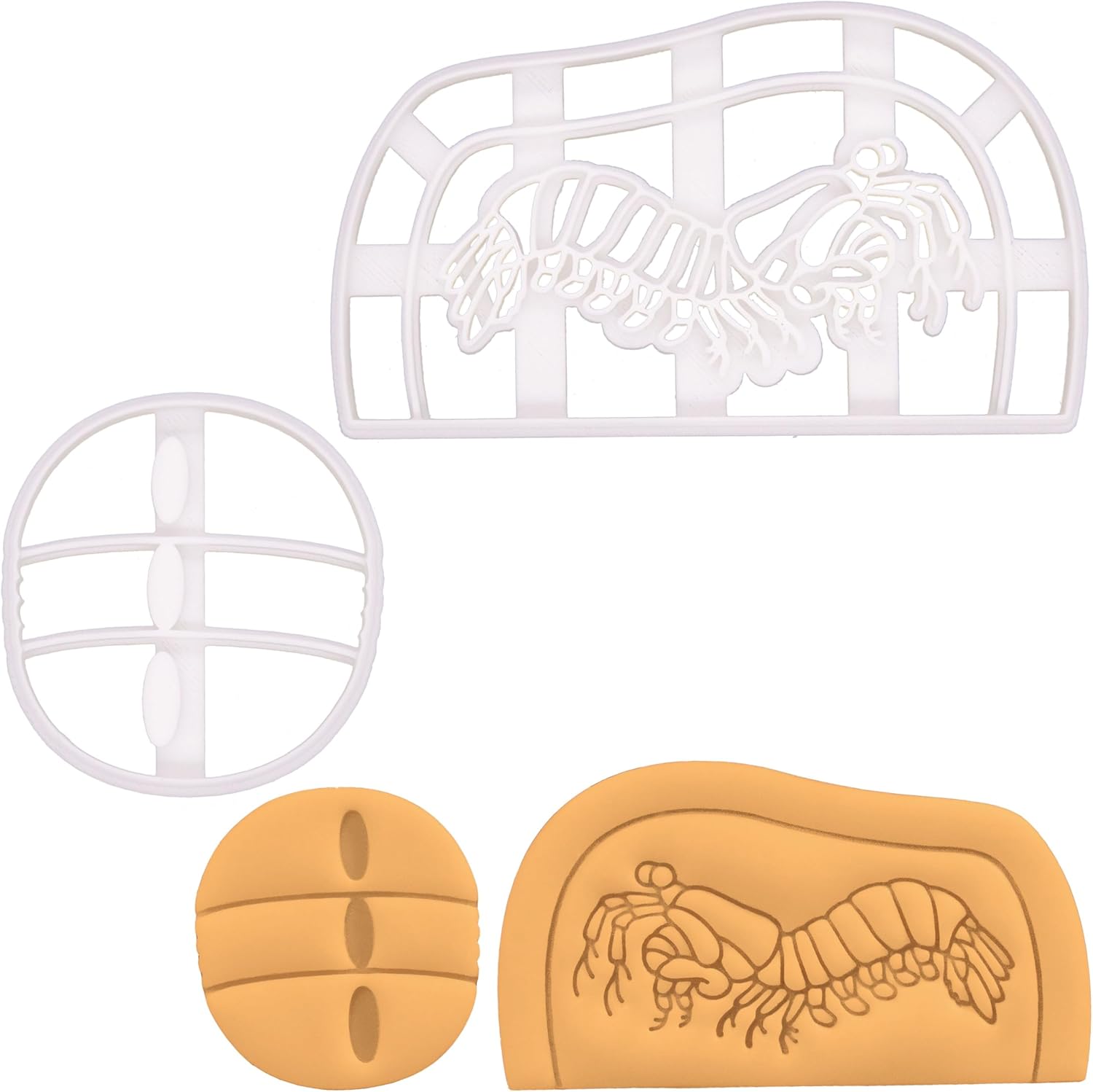Set of 2 Mantis Shrimp cookie cutters, 2 pieces - Bakerlogy