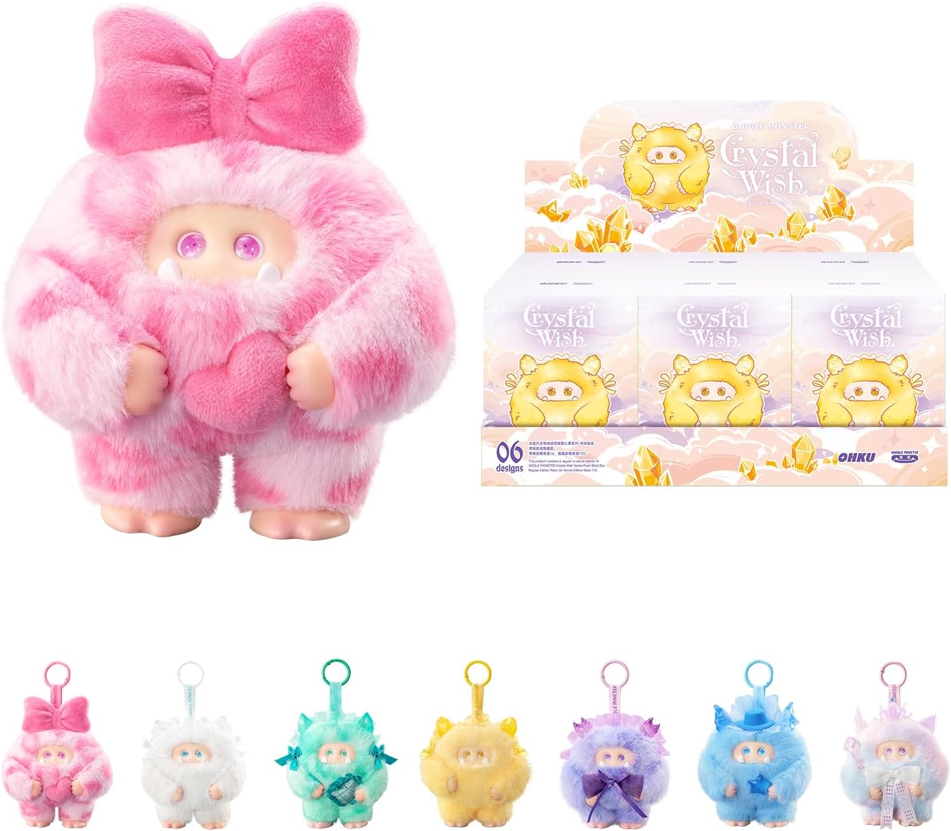 Giggle Monster Crystal Wish Series Plush Blind Box (Whole Set)