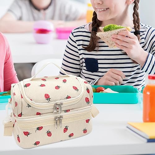 Miniatura 7 de RLGPBON Bolsa de almuerzo para niños, lonchera aislada para niñas y niños, bolsa de almuerzo para niños y adolescentes, bolsas de viaje lindas para