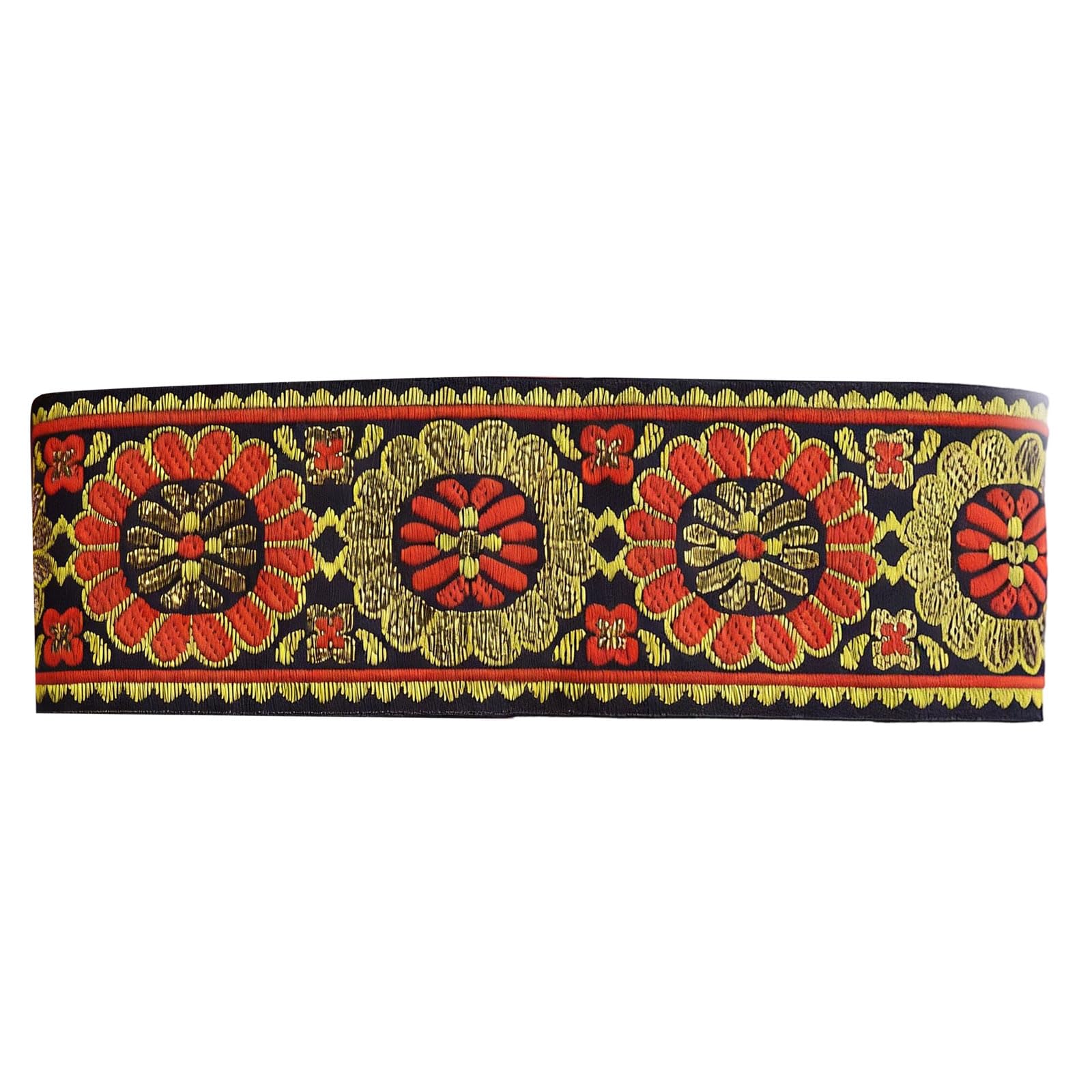 Carotoe E. Retro Sewing Ribbon 7.1Yardx50mm Polyester Webbing Decorative Trim For Garment Making Sewing Craft Clothing Accessories Craft Supplies