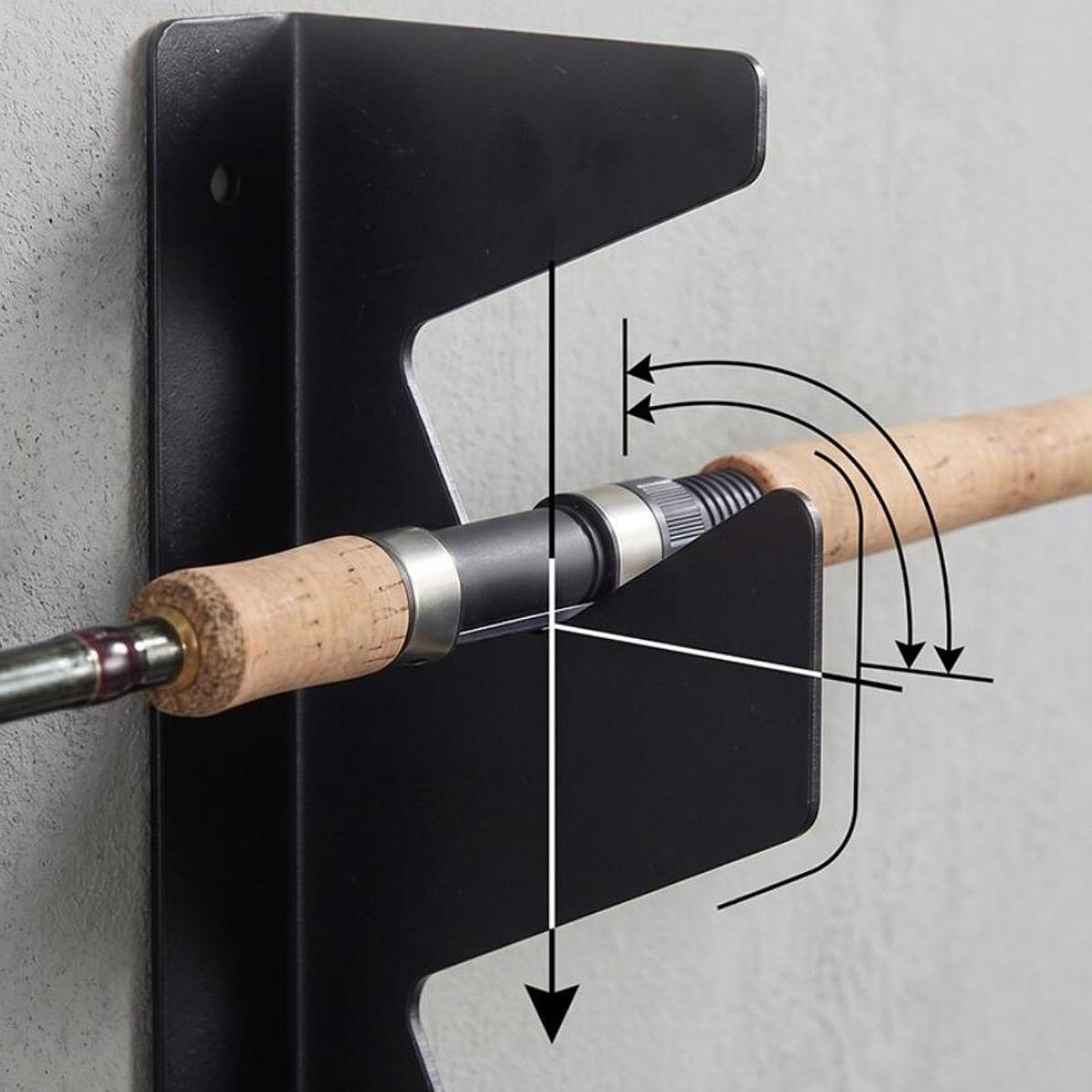 predolo Porta canne da Pesca a Parete, Accessorio, Leggero, Facile da installare, Resistente, Versatile, Supporto per riporre da Pesca