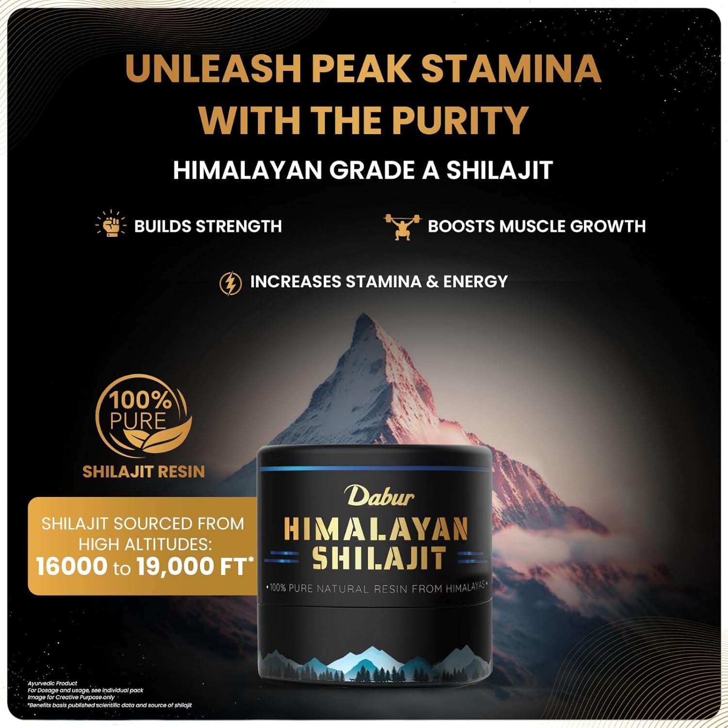 Dabur Himalayan Shilajit Resin - 15g | 100% Pure Shilajit | Boosts Stamina And Energy | Builds Immunity Dabur Himalayan Shilajit Resin - 15g | 100% Pure Shilajit | Boosts Stamina And Energy | Builds Immunity