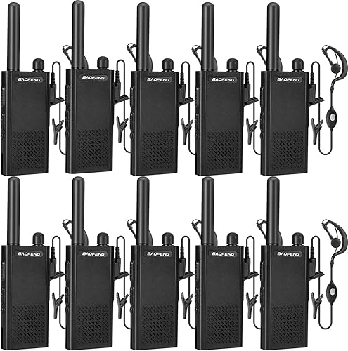 Baofeng Walkie Talkies T26 de largo alcance, batería recargable de iones de litio de 16 canales FRS, radios bidireccionales con auriculares para