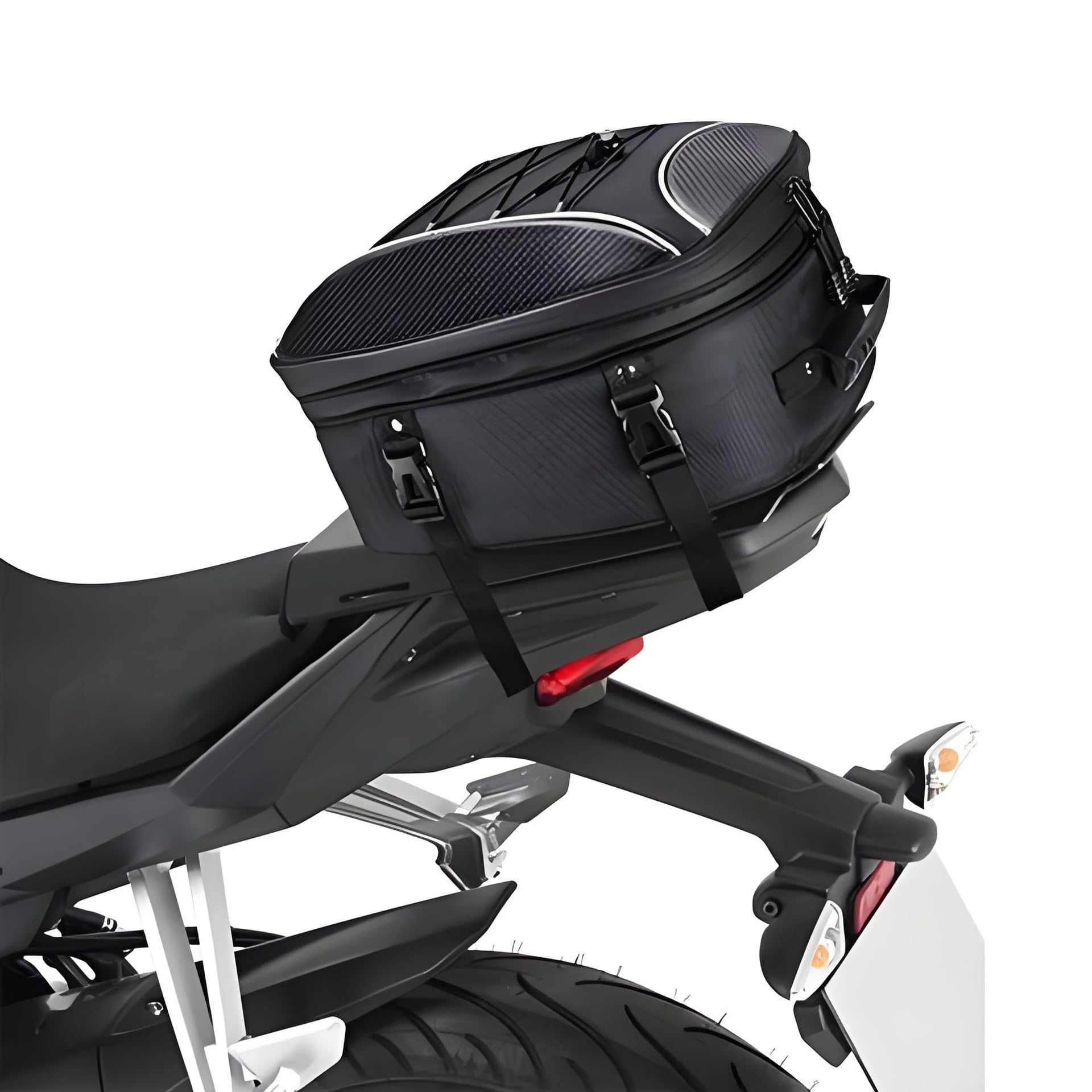 Motorcycle Saddle Bag for BMW K 100RS, Expandable Waterproof Rear Seat Bag Motorcycle Luggage Bag Tail Box Accessories,C