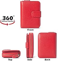 Vista 2 de Estuche organizador de tarjetas de crédito RFID, Rojo -, Minimalista