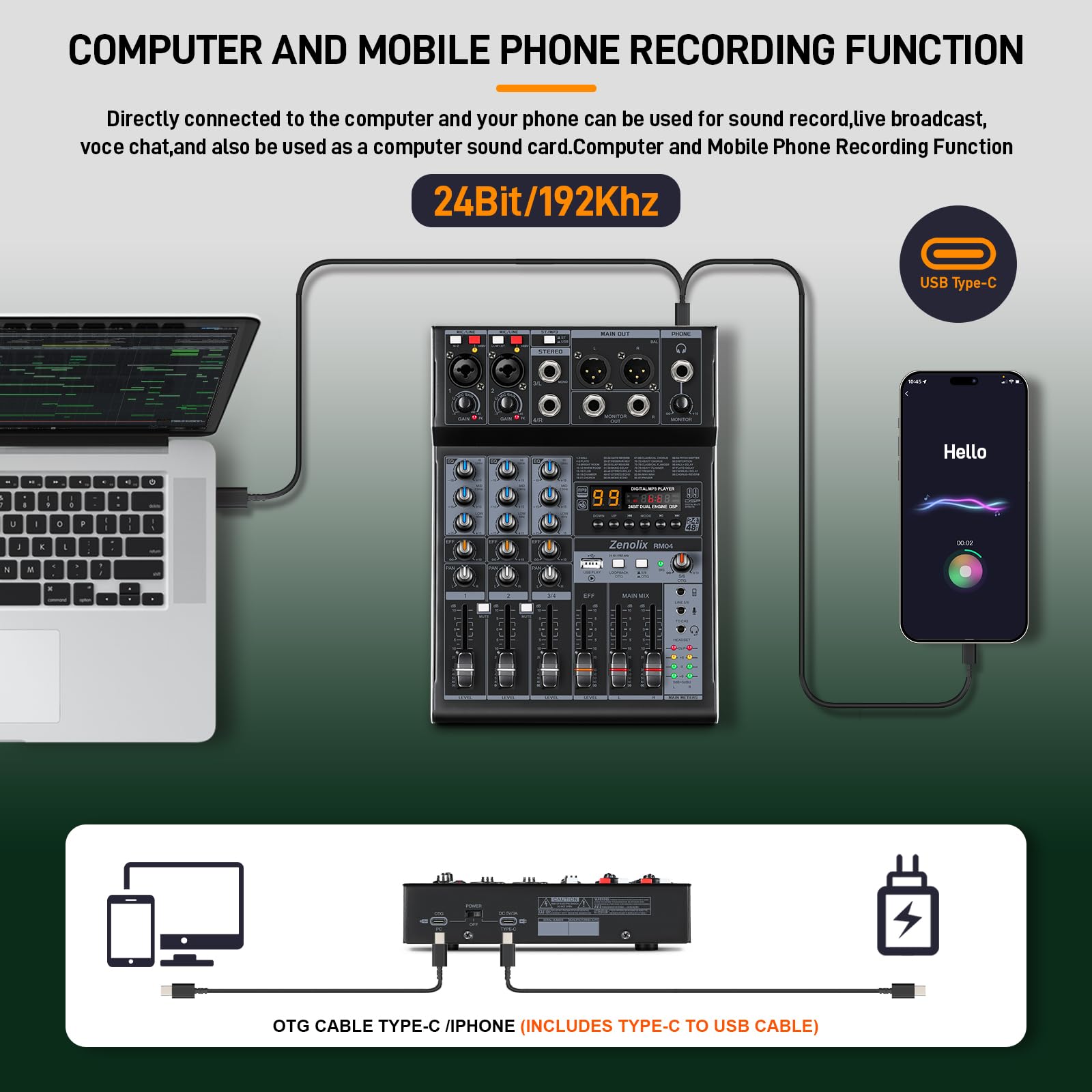 Amazon.com: Zenolix RM04 4Channel Audio Mixer Sound Board