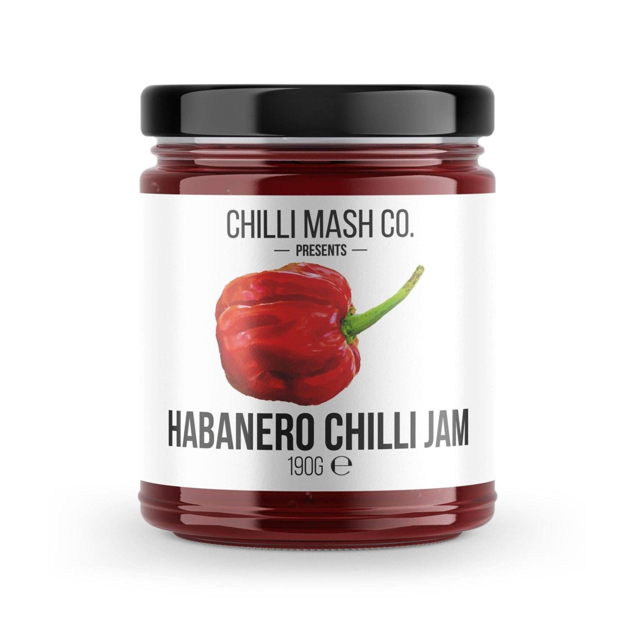 Sponsored Ad โ Habanero Chilli Jam 190g - Chilli Mash Co - Sweet and Medium Spicy Jam Made with British Apples, Red Peppers, Papaya, Red Chillies & Habanero Chillies
