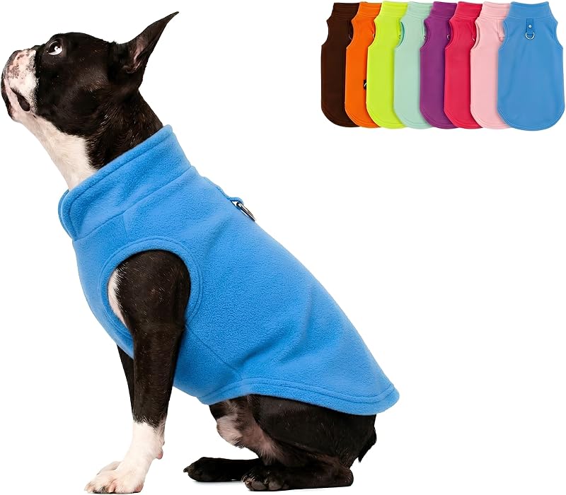 Suéter de Fleece para Cães com Anel para Guia Jacko & Co Azul XS (0,9–1,8 kg)