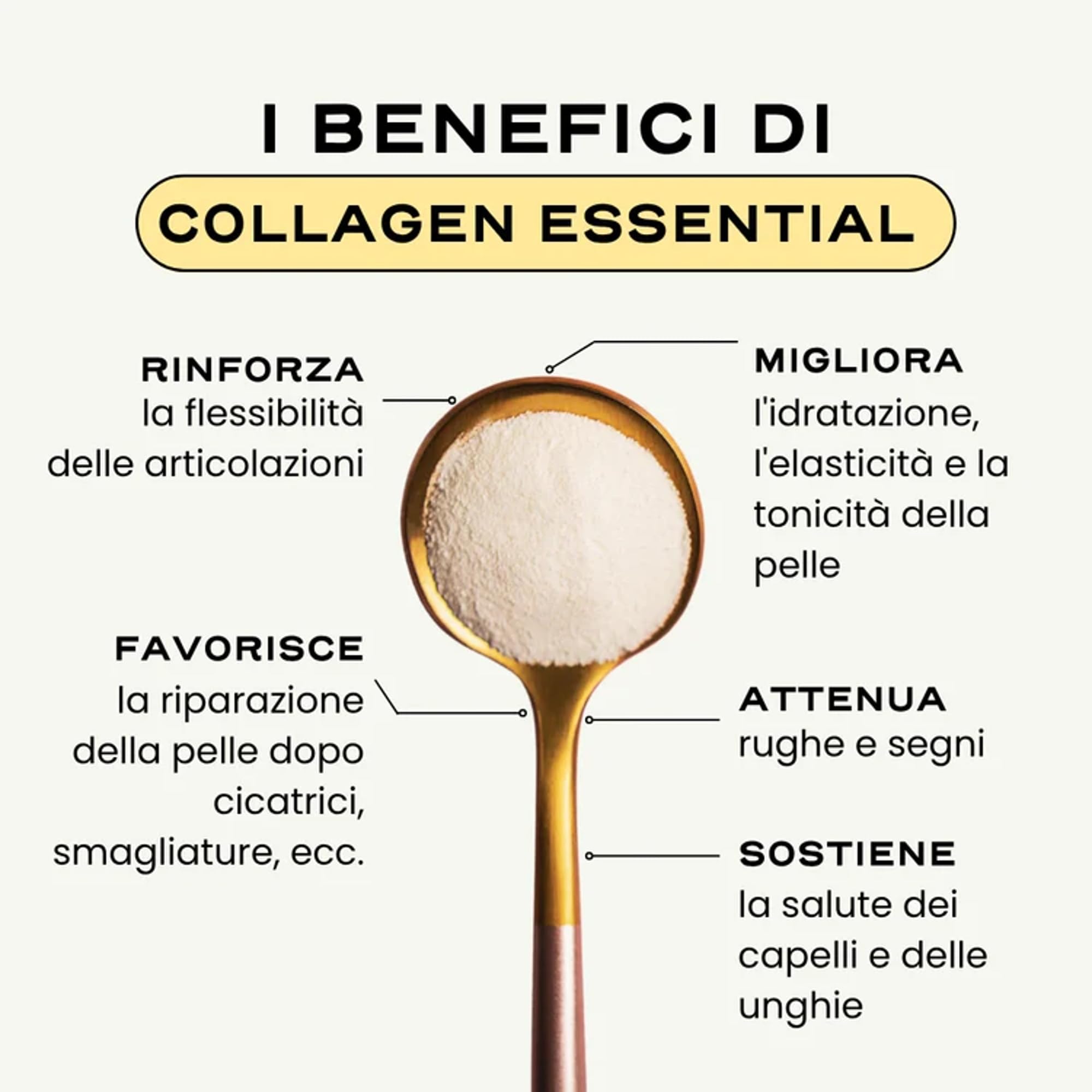 Pelle, Capelli e Unghie – Collagene Marino Puro Alto Dosaggio + Vitamina C | Potente Anti-Age, Articolazioni Flessibili e Bellezza dall’Interno | Gusto Neutro (Formato 30 Giorni New Pack)