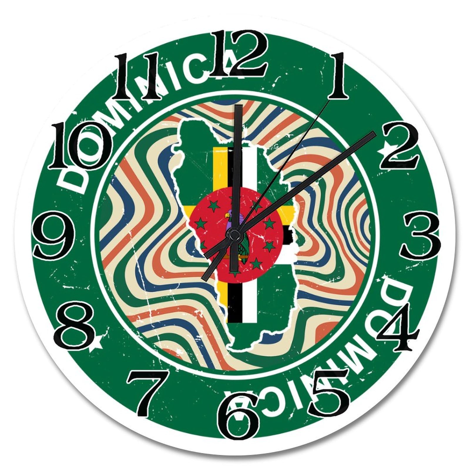 Horloge murale Dominique vintage, idée cadeau originale pour passionnés de voyage