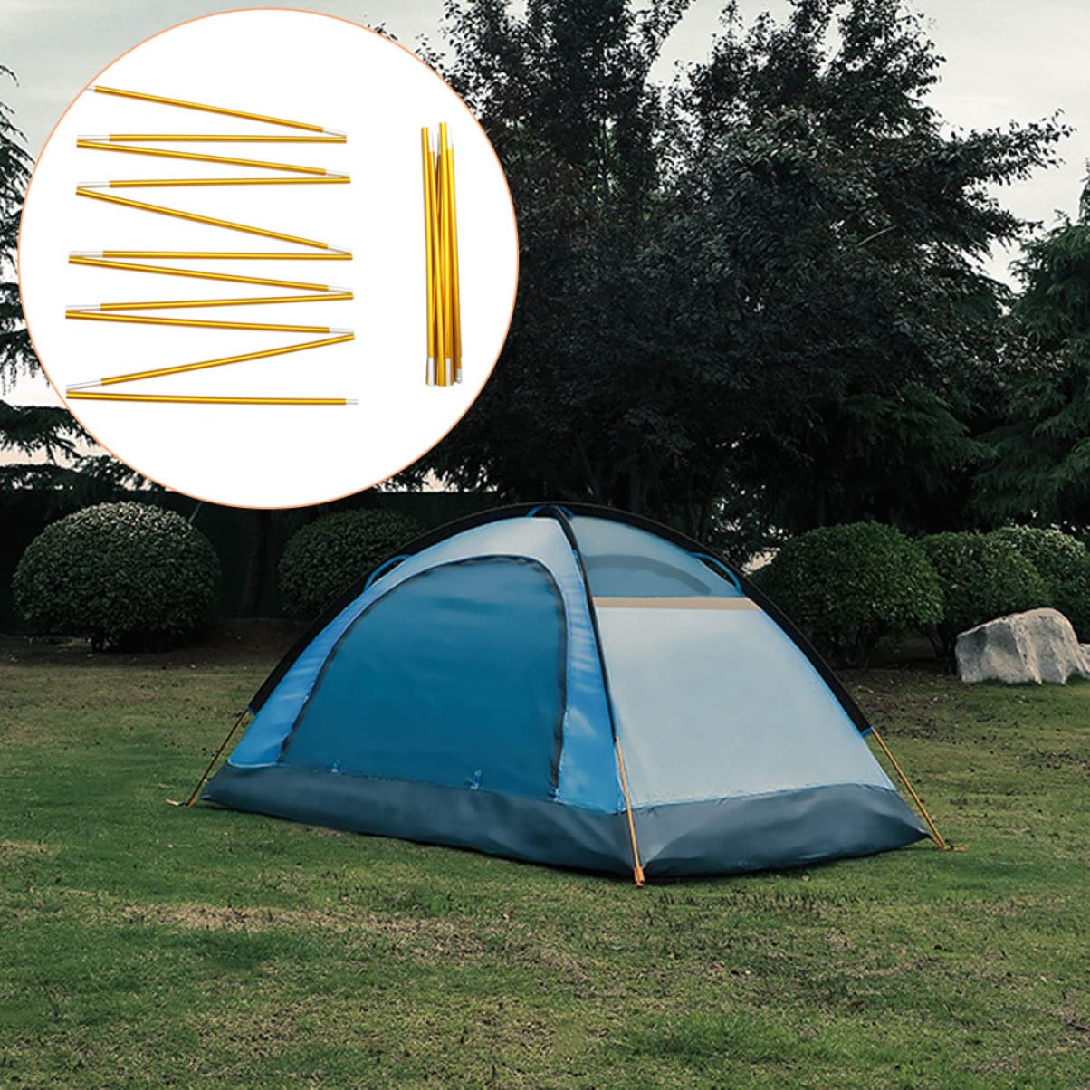 Zeltstangen Unterstützung Plane für Camping Überdachung Wandern im Freien Campingplanenstangen Himmelstangen für Plane Baldachin Aluminiumlegierung Golden