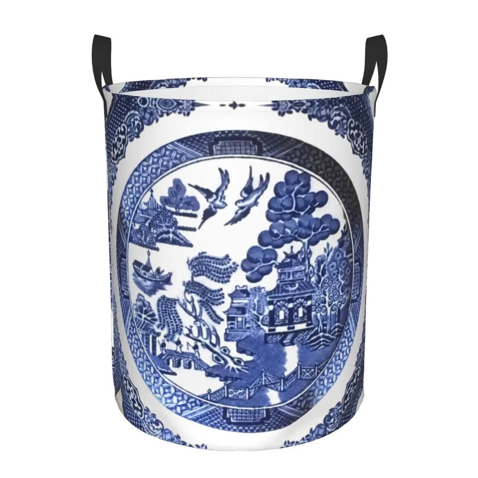 Fabric laundry hamper Vintage Laundry Hamper Large Storage Basket for Family(Color9,50x40 cm)