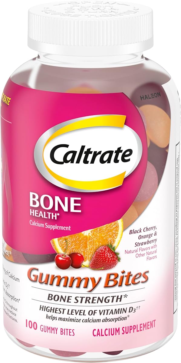 Caltrate Bone Health Gummy Bites Black Cherry, Orange & Strawberry