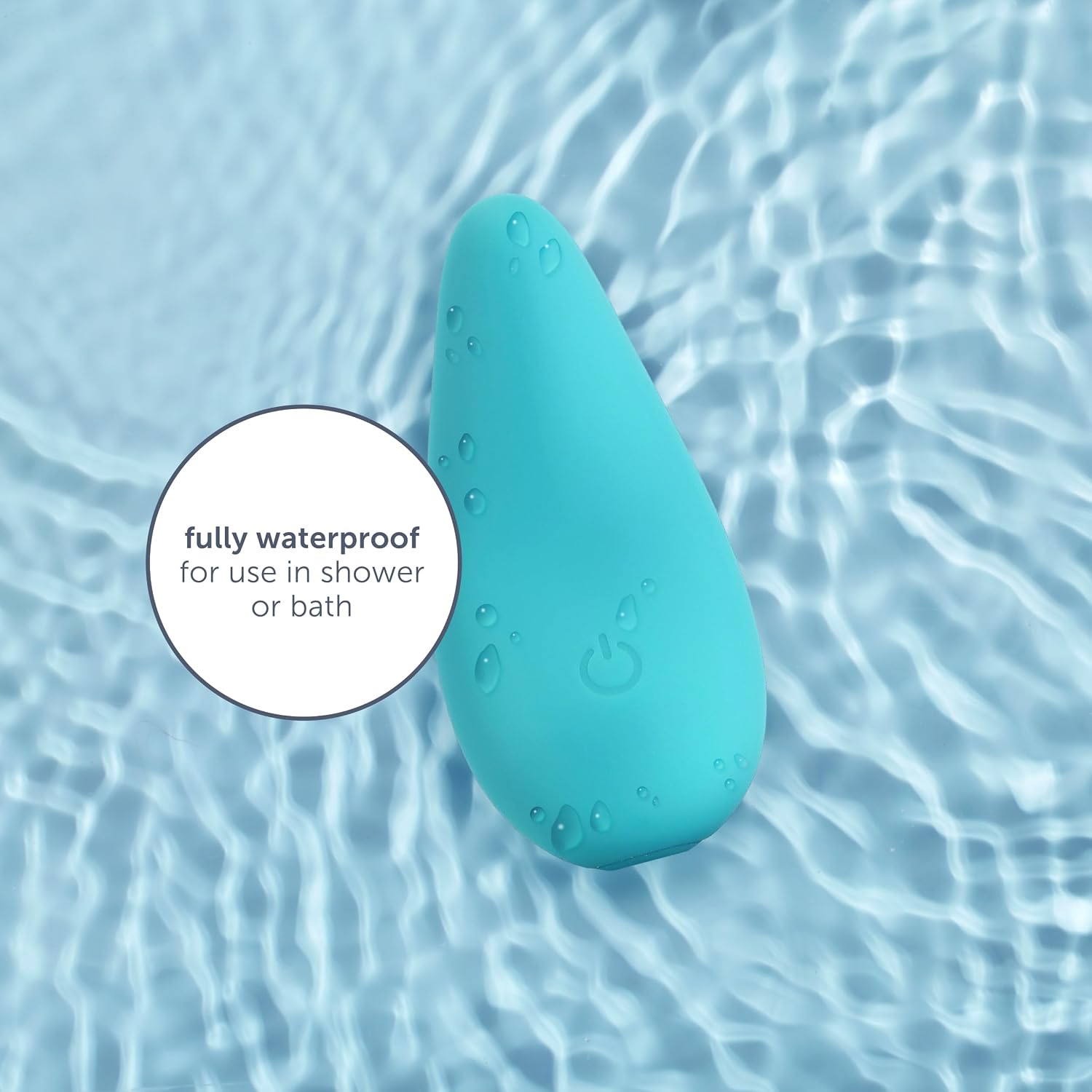 plusOne Mini Vibrator for Women - Made of Body-Safe Silicone, Fully Waterproof, USB Rechargeable - Personal Massager with 10 Vibration Settings, Teal