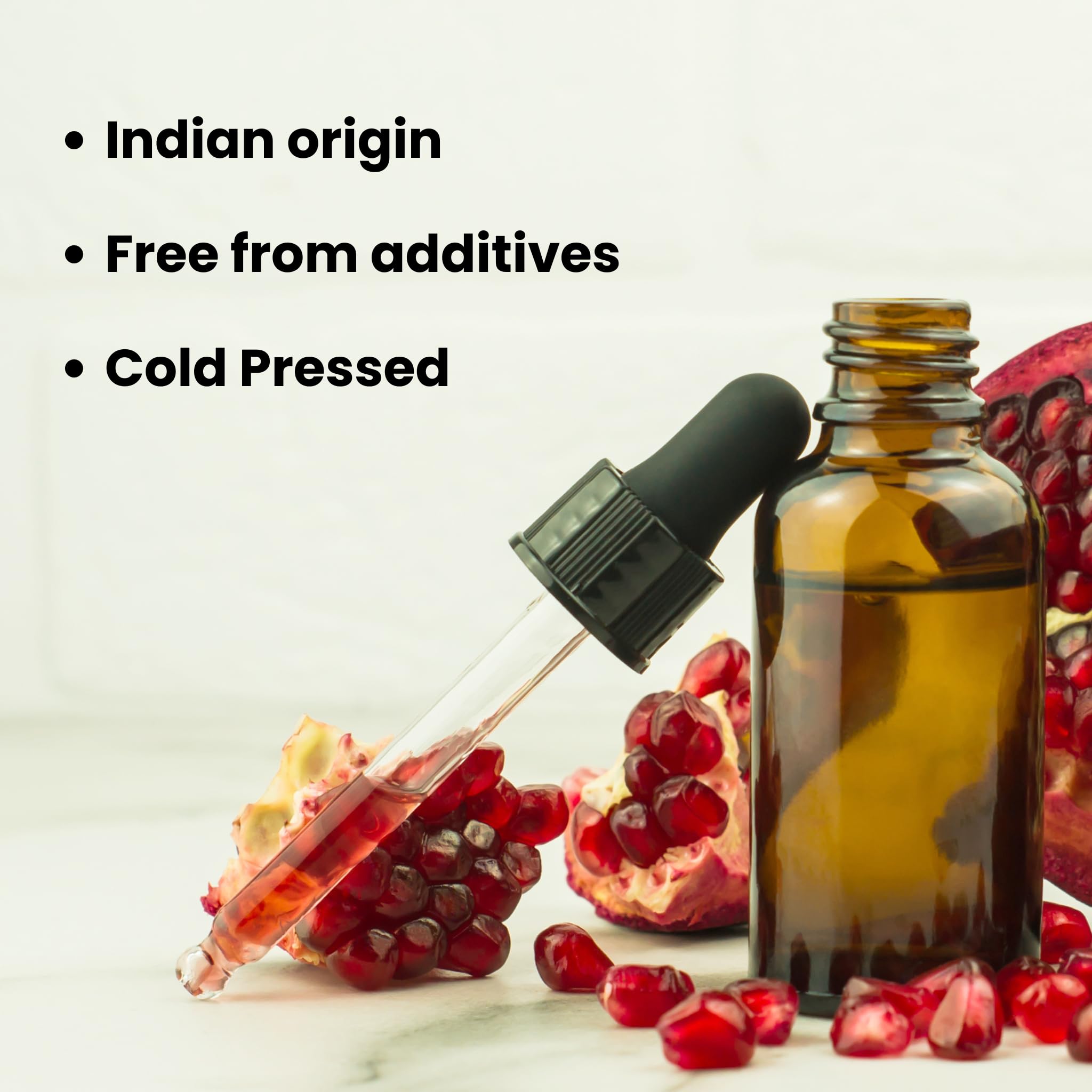 Anaha Pomegranate Oil (30 ml) | Indian Origin, Cold Pressed Anar ka Tel, 100% Pure & Zero Additives | Anti-Inflammatory, Anti-Ageing, Repairs Damaged Skin | Massage on Face, Skin and Scalp 1