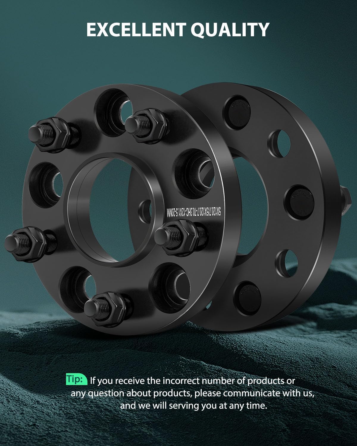 SCITOO 4Pcs Wheel Spacers 20mm 5x120 Bore 70.3mm Studs 12x1.5 5 Lug Wheel Spacers Adapters Fit for for Chevrolet Blazer for Chevrolet Corvette for GMC Jimmy S15 for Buick Riviera for Cadillac